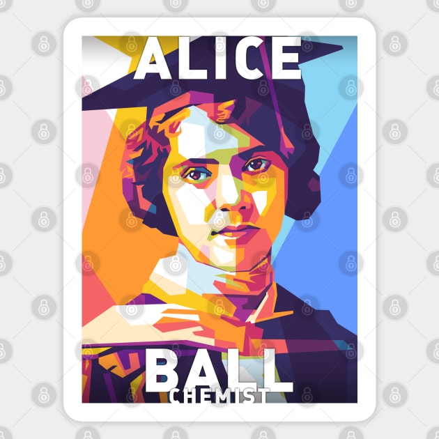 Alice Ball Sticker by Shecience